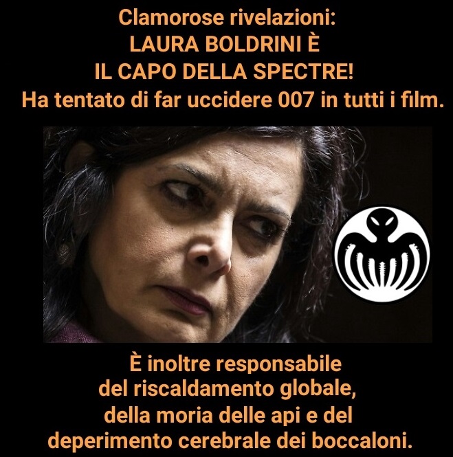 Laura Boldrini a capo della Spectre