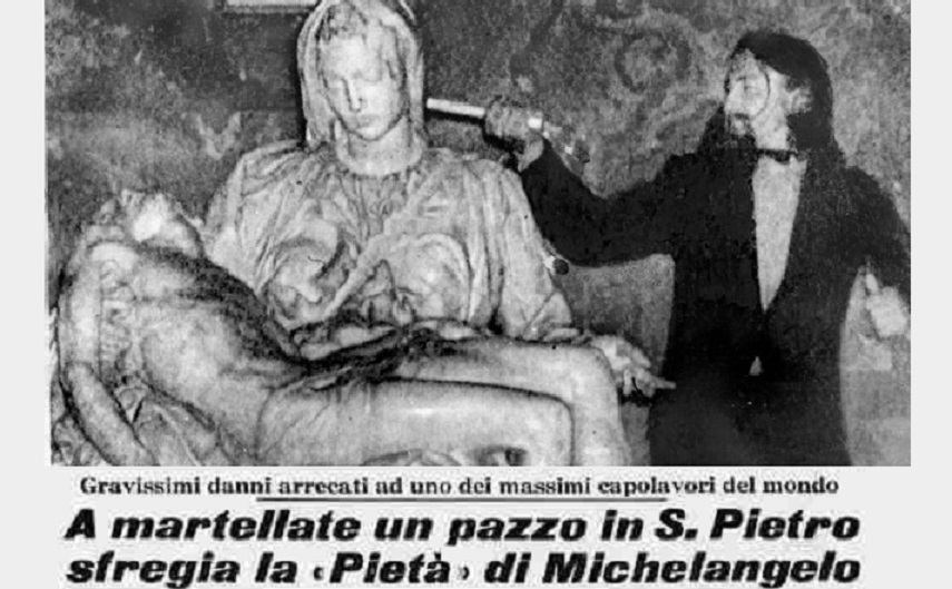 La Pieta Danneggiata Visto Sul Web