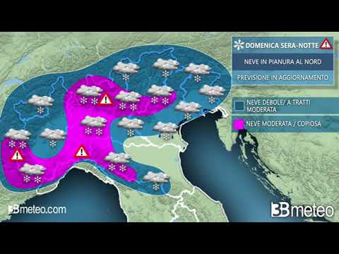 Domenica sera – lunedì neve in arrivo al Nord