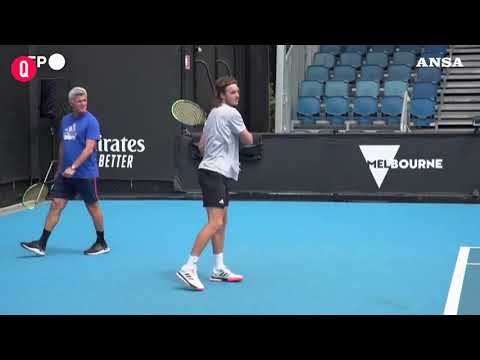 Australian Open, tennisti si allenano alla Rod Laver Arena dopo il periodo di isolamento