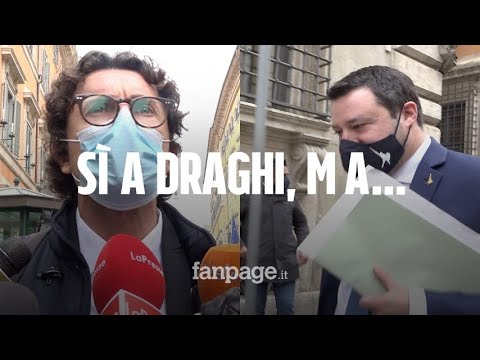 Fiducia a Draghi, Salvini: “Euro irreversibile? Sempre d’accordo con lui”