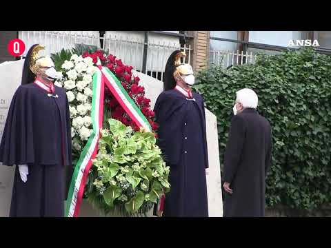 Rapimento Moro, Mattarella rende omaggio ai caduti nell’agguato di via Fani