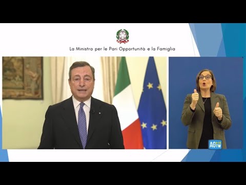 Draghi: «Via d’uscita dalla pandemia è vicina, il Recovery è un’opportunità per le donne»