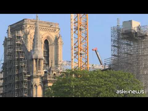 Notre Dame vista dall’esterno a due anni dal tragico incendio