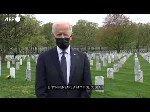 Usa, Biden al cimitero militare di Arlington dopo annuncio del ritiro delle truppe in Afghanistan