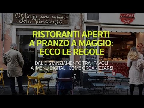 Ristoranti aperti a pranzo a maggio: distanze, menù digitali e disinfezione. Quali sono le regole