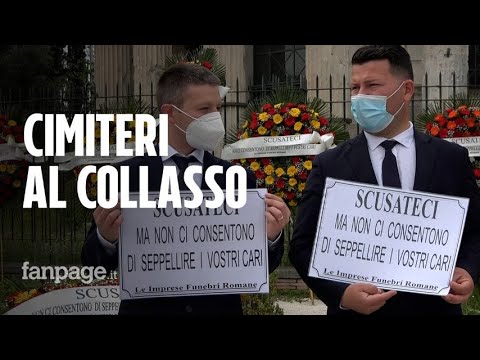 Cimiteri al collasso, la protesta delle pompe funebri: fino a 50 giorni di attesa per una cremazione