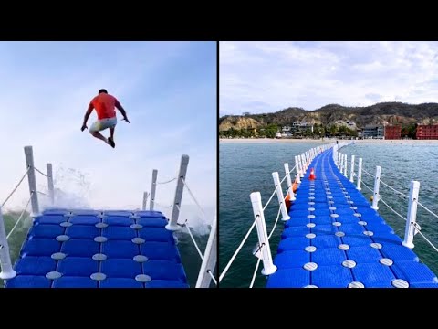 Il ponte galleggiante che ti fa “volare” sulle onde diventa virale sui social