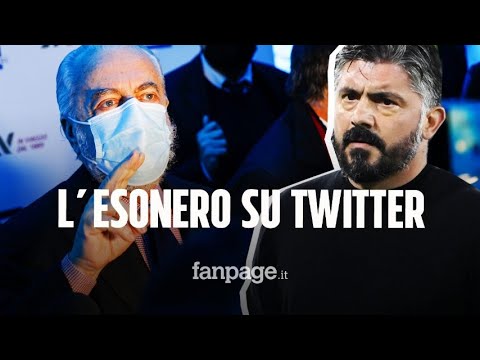 De Laurentiis e l’addio a Gattuso con un tweet dopo la delusione Champions: “Saluta moglie e figli”