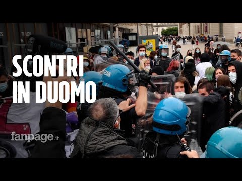 Milano, tensione al presidio contro Ddl Zan: polizia blocca contestatori