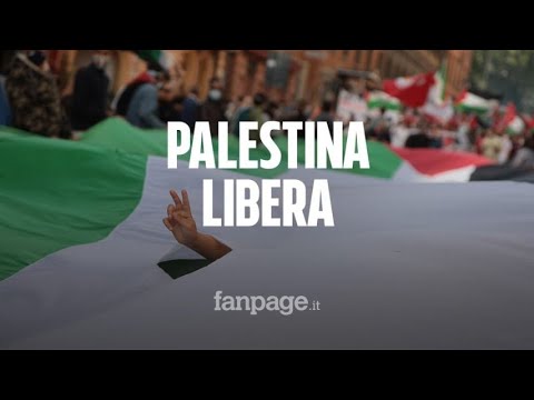 Roma, in migliaia alla manifestazione pro Palestina: “Basta bombe, basta occupazione israeliana”