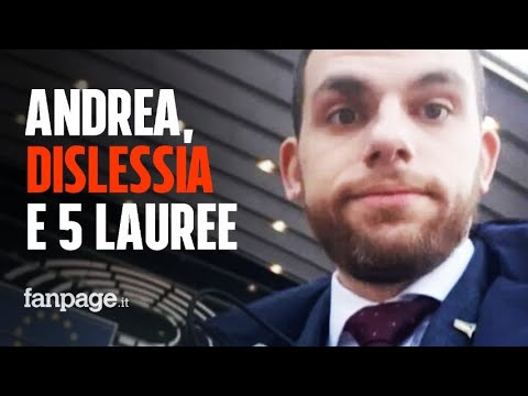 Andrea a 24 anni scopre di essere dislessico, oggi ha 5 lauree e sogna la carriera diplomatica