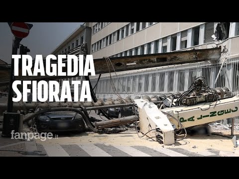 Milano, trivella si abbatte su un palazzo: “È entrata nel mio ufficio, ho urlato al collega scappa”