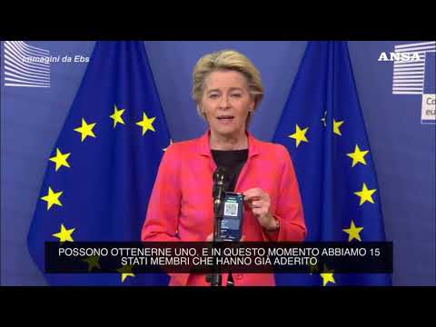 Covid, Von der Leyen: “Ecco il mio certificato digitale UE”