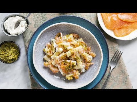 I tortiglioni con salmone e pistacchi (pronti in 15 minuti)