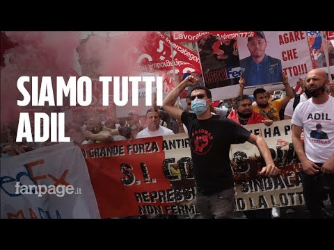 Roma, corteo SiCobas per il facchino ucciso: “Continueremo la lotta di Adil”