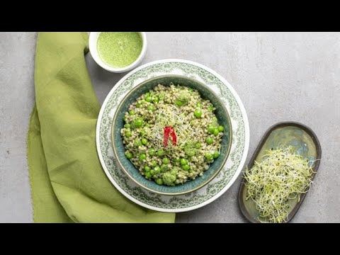 L’insalata di grano saraceno con salsa alla rucola