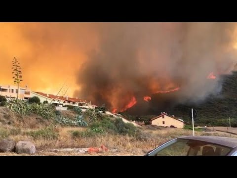 Incendi nell’Oristanese, fiamme alte e gente in strada a Porto Alabe: centinaia di evacuati