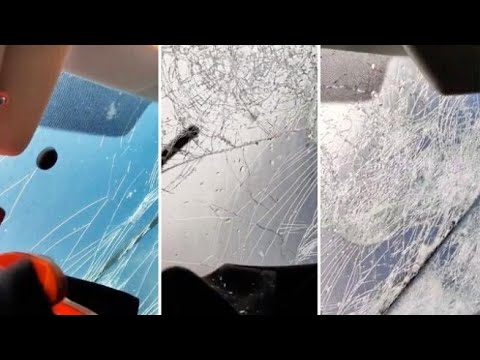 L’incubo grandine sulla A1, il video di un automobilista mentre il parabrezza va in frantumi