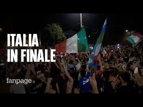 Italia in finale agli Europei, festeggiamenti e caroselli in centro a Roma