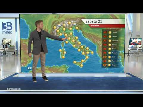 Previsioni meteo Video per sabato, 21 agosto