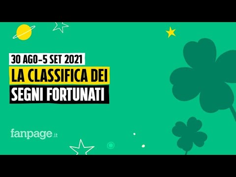 Oroscopo della settimana dal 30 agosto al 5 settembre 2021: la classifica dei segni fortunati