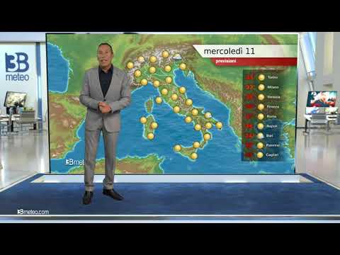 Previsioni meteo Video per mercoledì, 11 agosto