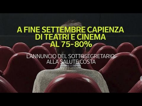 A fine settembre capienza di teatri e cinema al 75-80%