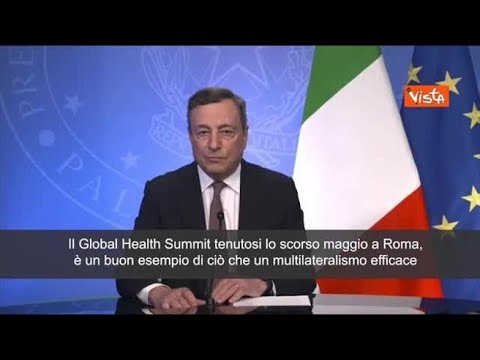 Draghi: «Grandi progressi ma ancora diseguaglianze su vaccini nel mondo»