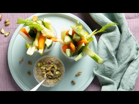 Pinzimonio di verdure con salsa ai pistacchi