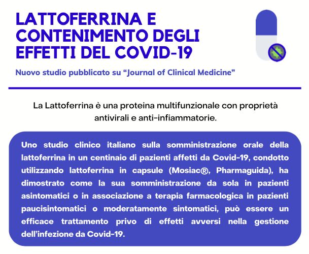 Studio clinico, la lattoferrina contiene gli effetti del Covid-19