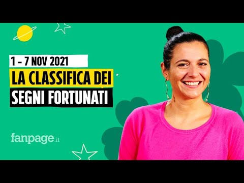 Oroscopo della settimana dall’1 al 7 novembre 2021: la classifica dei segni fortunati