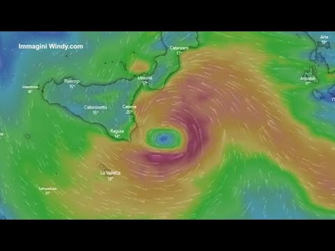 Così l’uragano Apollo sta colpendo la Sicilia: