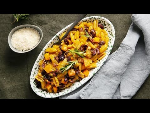 Gnocco sardo con zucca, fagioli e pancetta