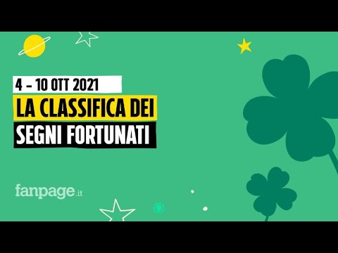 Oroscopo della settimana dal 4 al 10 ottobre 2021: la classifica dei segni fortunati