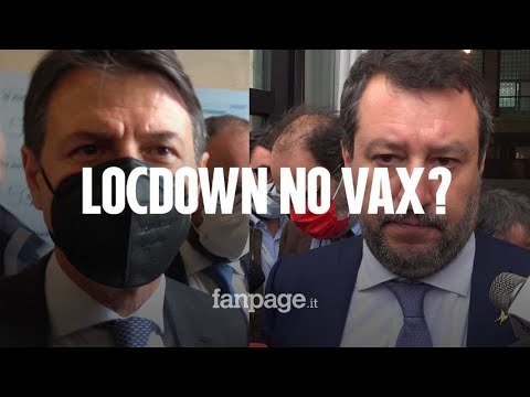 Lockdown per i no vax? Conte: “No, basta il Green Pass”. Salvini: “Niente più chiusure”