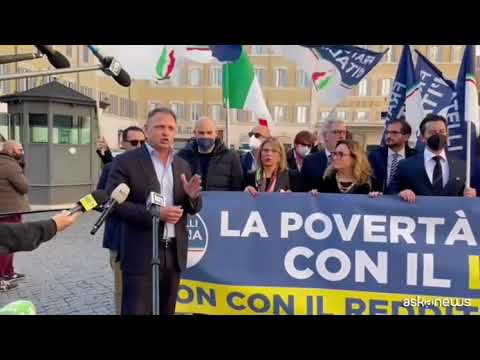 Flashmob di Fratelli d’Italia contro il Reddito di cittadinanza