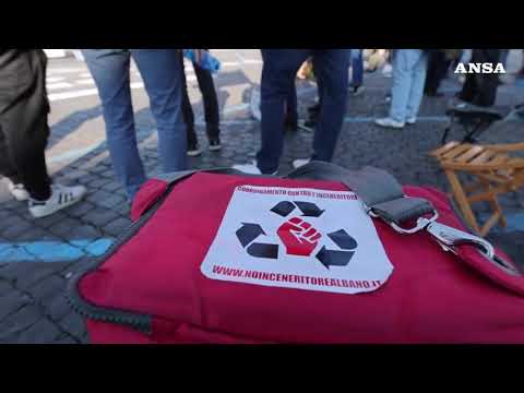 Sit-in in centro Roma: “No alla discarica di Roncigliano”