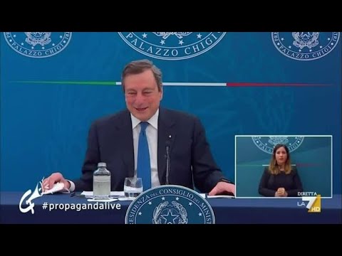 Draghi ride e non risponde. «Lo scoop» di Propaganda Live e Alessio Marzilli