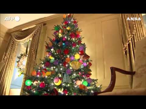 Natale alla Casa Bianca, i Biden rivelano la residenza addobbata a festa