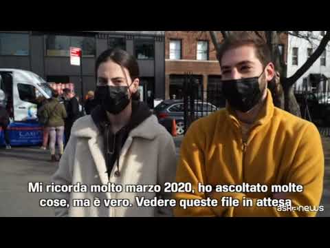 A New York tanti ristoranti chiusi e lunghe file per i tamponi