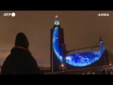 Stoccolma si prepara alla settimana del Nobel con installazioni luminose sui monumenti della citta’