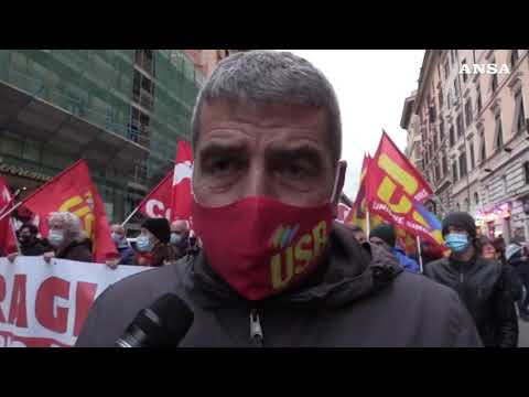 No Draghi Day a Roma, circa 2 mila persone alla manifestazione contro il governo