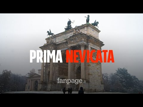 Milano si risveglia imbiancata, prima nevicata sul capoluogo lombardo