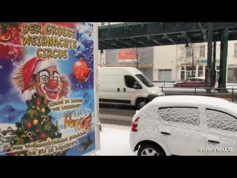 Primi fiocchi di neve anche a Berlino
