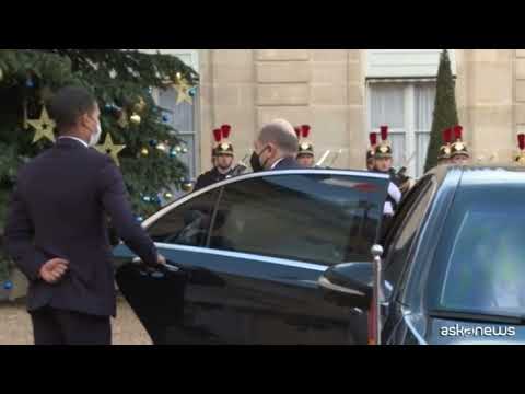 Il neocancelliere tedesco Olaf Scholz a Parigi da Emmanuel Macron