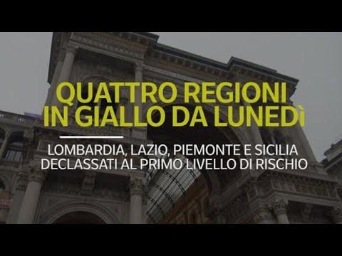Altre quattro regioni in giallo da lunedì: quali sono e cosa cambia
