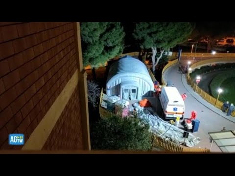 Emergenza Covid in Sicilia, montato ospedale da campo anche a Partinico