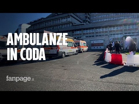 Roma, ambulanze in coda fuori dagli ospedali della Capitale: “È il caos”