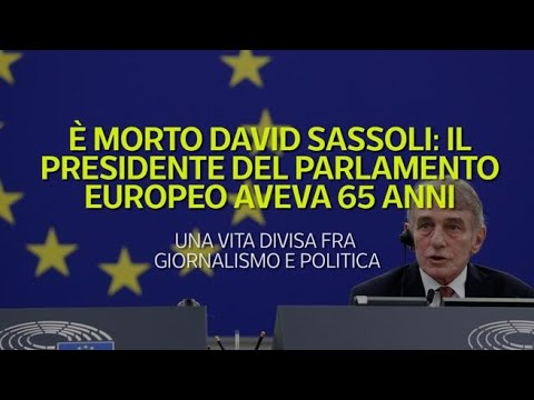 È morto David Sassoli: il presidente del Parlamento europeo aveva 65 anni